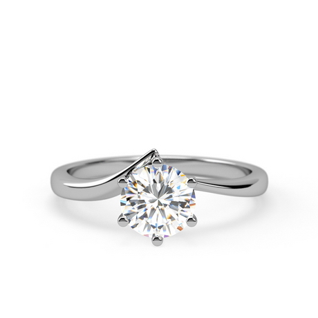 Jessa Thin Oval Diamond Solitaire in Yellow Gold – Unique