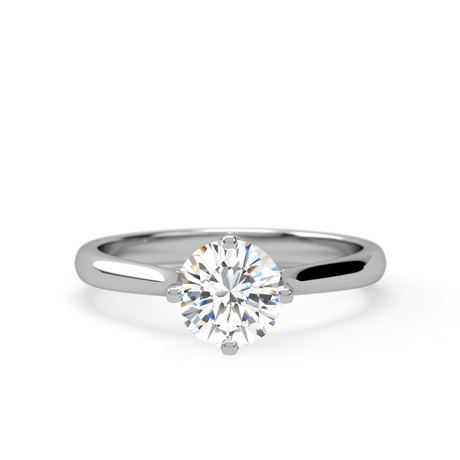 Manhattan Round Brilliant-cut Diamond Engagement Ring – STEPHANIE