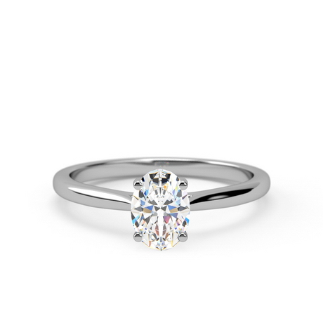 Jessa Thin Oval Diamond Solitaire in Yellow Gold – Unique Engagement Rings  NYC